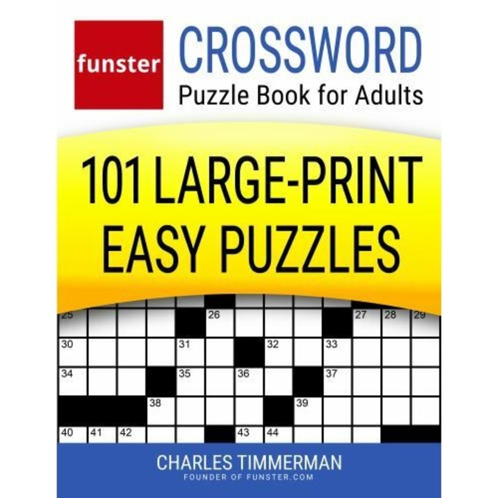 Funster Crossword Puzzle Book for Adults: 101 Large-Print Easy Puzzles